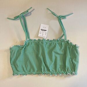 Crewcuts Green and White Striped Swimwear size 12